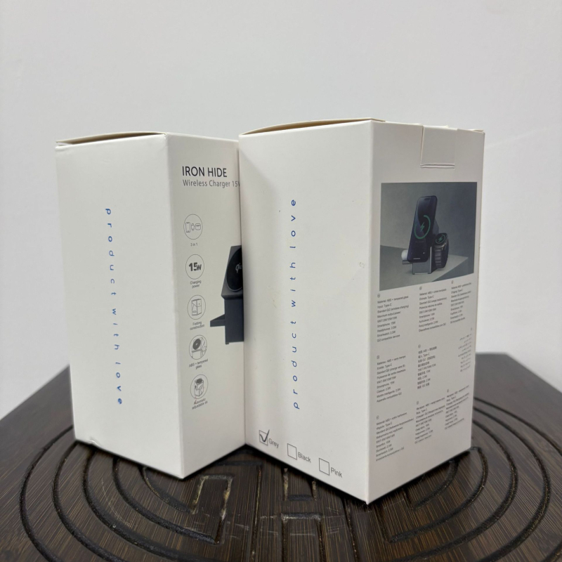 XW10 Bežični punjač s rotirajućim Rubikovim kockom – 15W brzo punjenje, magnetsko, tri u jednom, stolni punjač