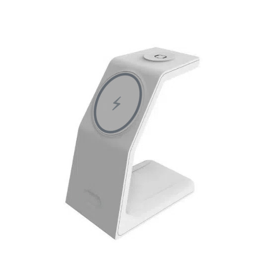 3-u-1 magnetski bežični punjač na stolni stalak, vertikalno punjenje, Apple kompatibilno, QC3.0, max 15W, 9V/2A 12V/2A, ukupna snaga 22.5W, podržava magnetsko punjenje