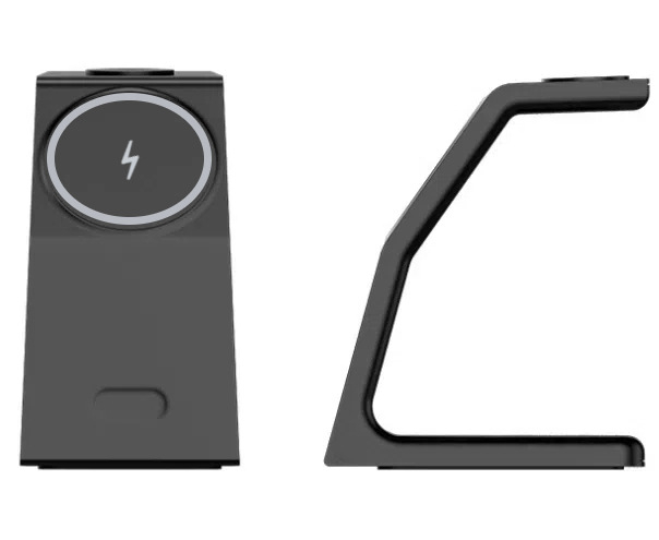 3-u-1 magnetski bežični punjač na stolni stalak, vertikalno punjenje, Apple kompatibilno, QC3.0, max 15W, 9V/2A 12V/2A, ukupna snaga 22.5W, podržava magnetsko punjenje