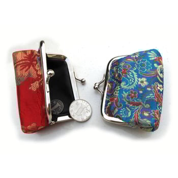 Novčanik za novčiće od svile, cvjetni uzorak, književno-nacionalni umjetnički stil, s jednim pretincem, proizvedeno u Suzhou