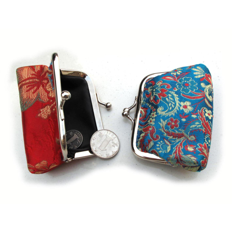 Novčanik za novčiće od svile, cvjetni uzorak, književno-nacionalni umjetnički stil, s jednim pretincem, proizvedeno u Suzhou