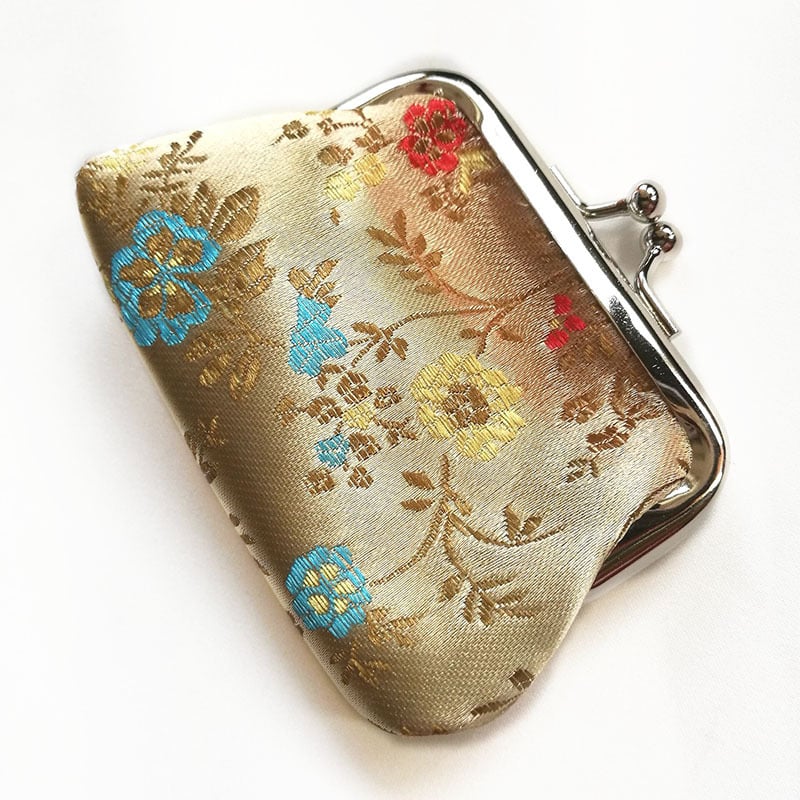 Novčanik za novčiće od svile, cvjetni uzorak, književno-nacionalni umjetnički stil, s jednim pretincem, proizvedeno u Suzhou