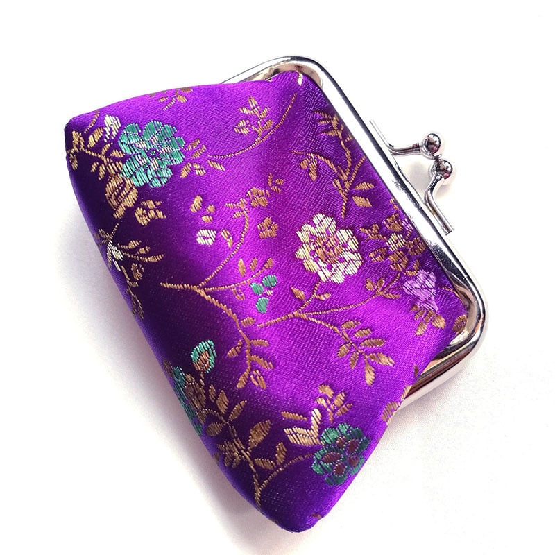 Novčanik za novčiće od svile, cvjetni uzorak, književno-nacionalni umjetnički stil, s jednim pretincem, proizvedeno u Suzhou