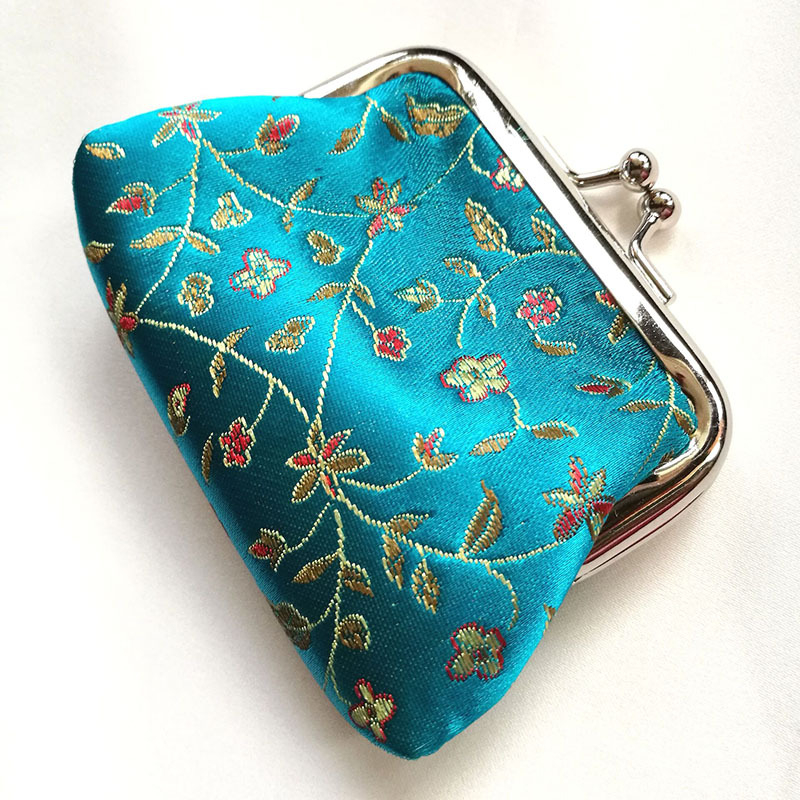 Novčanik za novčiće od svile, cvjetni uzorak, književno-nacionalni umjetnički stil, s jednim pretincem, proizvedeno u Suzhou