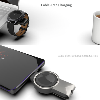 Bežični punjač za Samsung Galaxy Watch – USB-C, magnetsko punjenje, QC3.0 brzo punjenje, 0,5–1 A, 3 W