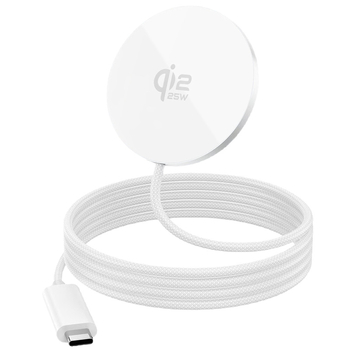 Ultra-tanki bežični punjač 25W od aluminijske legure, Qi 2.2 brzo punjenje magnetskim kabelom, prijenosan