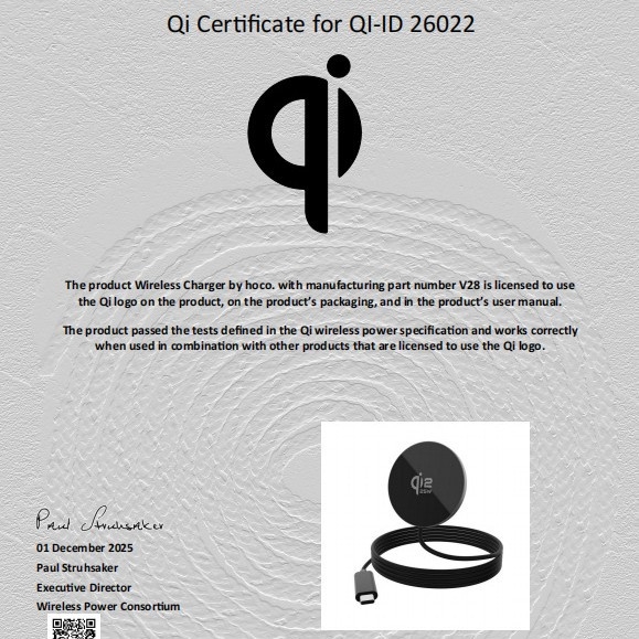 Ultra-tanki bežični punjač 25W od aluminijske legure, Qi 2.2 brzo punjenje magnetskim kabelom, prijenosan