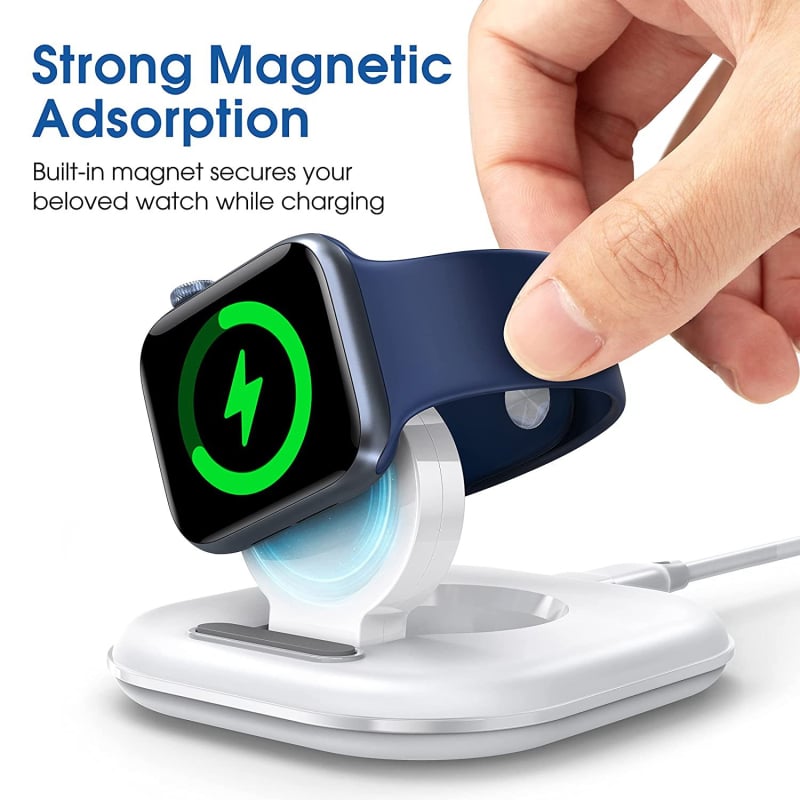 iWpeng stojan na nabíjanie Apple Watch s PD a magnetickým nabíjaním — celkový výkon 5W, výstupný výkon 2.5W, výstupný prúd 0.5A