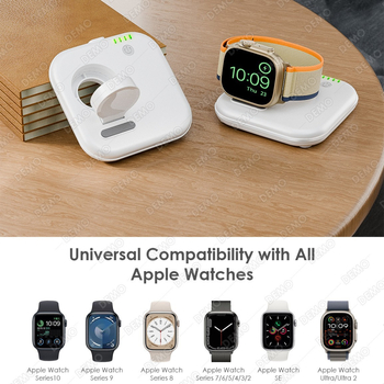 Bază de încărcare pliabilă pentru Apple Watch - Universal, 2000mAh, 5V 0.6A, certificat FCC, pentru toate seriile Apple Watch