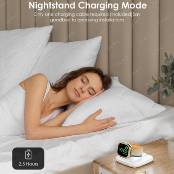 Bază de încărcare pliabilă pentru Apple Watch - Universal, 2000mAh, 5V 0.6A, certificat FCC, pentru toate seriile Apple Watch