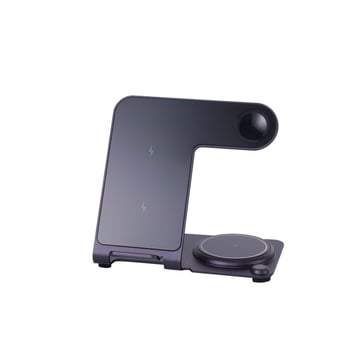 Bežični punjač 3 u 1, uspravni stolni držač, dvostruke zavojnice brzo punjenje, 15W QC3.0