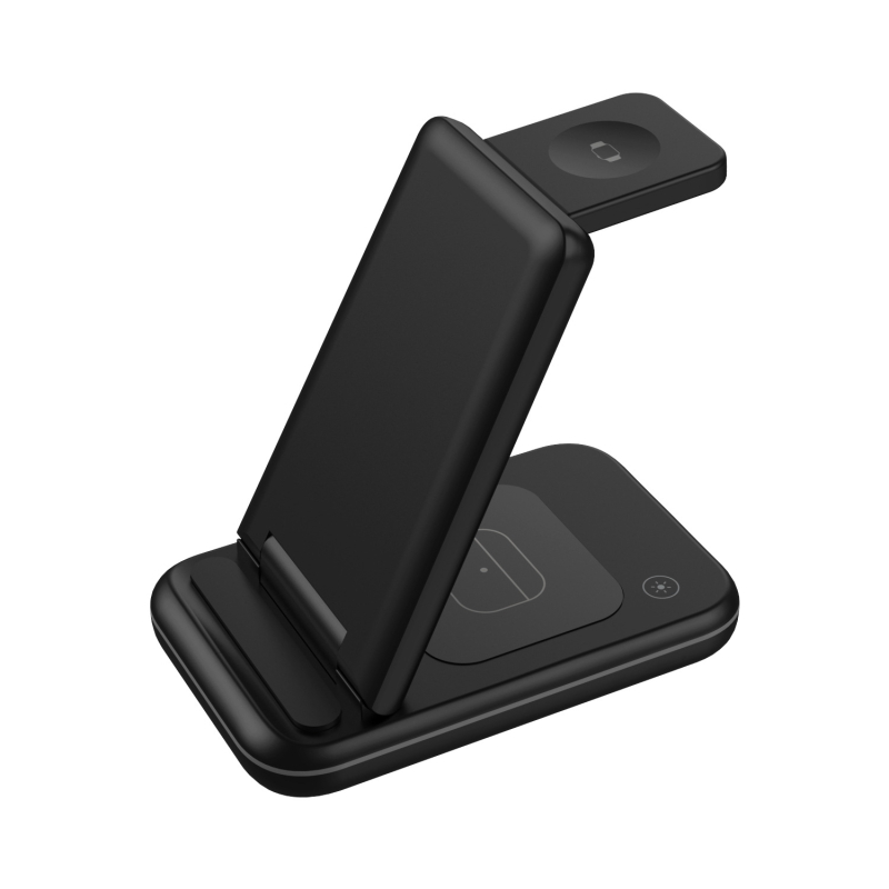 Guanyu bežični punjač 3-u-1, 18W, QC3.0, USB-C, Qi certificiran, kompatibilan s Apple 12/13