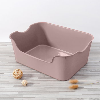 Κουτί άμμου γάτας με ημι-κλειστό ανυψωμένο σχέδιο, υψηλή πλευρά κατά του πιτσιλίσματος, PP υλικό, για γάτες