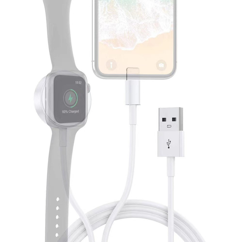 Punjač za Apple iWatch s magnetskim bežičnim brzo punjenjem – kompatibilan s generacijama 1–8, USB-C, 5W, QC2.0