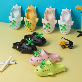 Sandale pentru copii din EVA, cu model avion, antiderapante, respirante, uscare rapidă, pentru interior și exterior