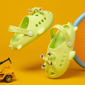 Sandale pentru copii din EVA, cu model avion, antiderapante, respirante, uscare rapidă, pentru interior și exterior