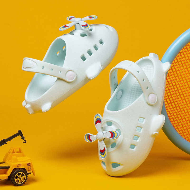 Sandale pentru copii din EVA, cu model avion, antiderapante, respirante, uscare rapidă, pentru interior și exterior