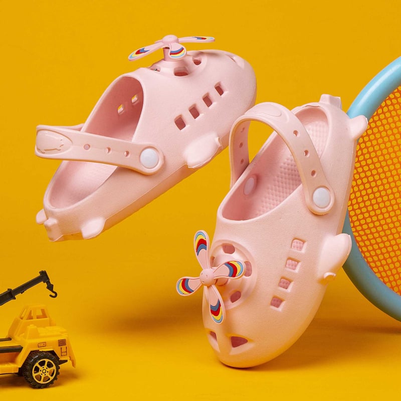 Sandale pentru copii din EVA, cu model avion, antiderapante, respirante, uscare rapidă, pentru interior și exterior