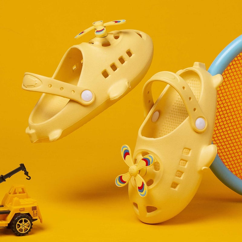 Sandale pentru copii din EVA, cu model avion, antiderapante, respirante, uscare rapidă, pentru interior și exterior