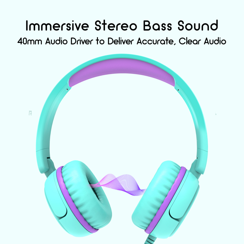 Youbo V1 over-ear fejhallgató, vezetékes, 3,5 mm csatlakozóval, mikrofonos, 1,5 m kábel, 50 mm meghajtó, frekvenciatartomány 20 Hz–20 kHz