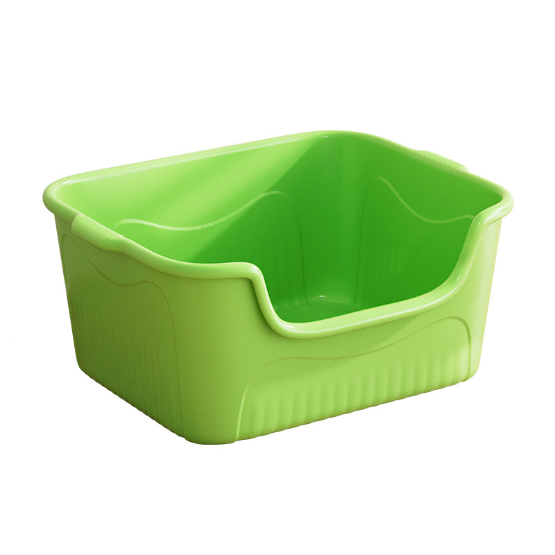 Litter box pentru pisici, design deschis, anti-stropire, semiînchis, material PP, brand Seven Oh