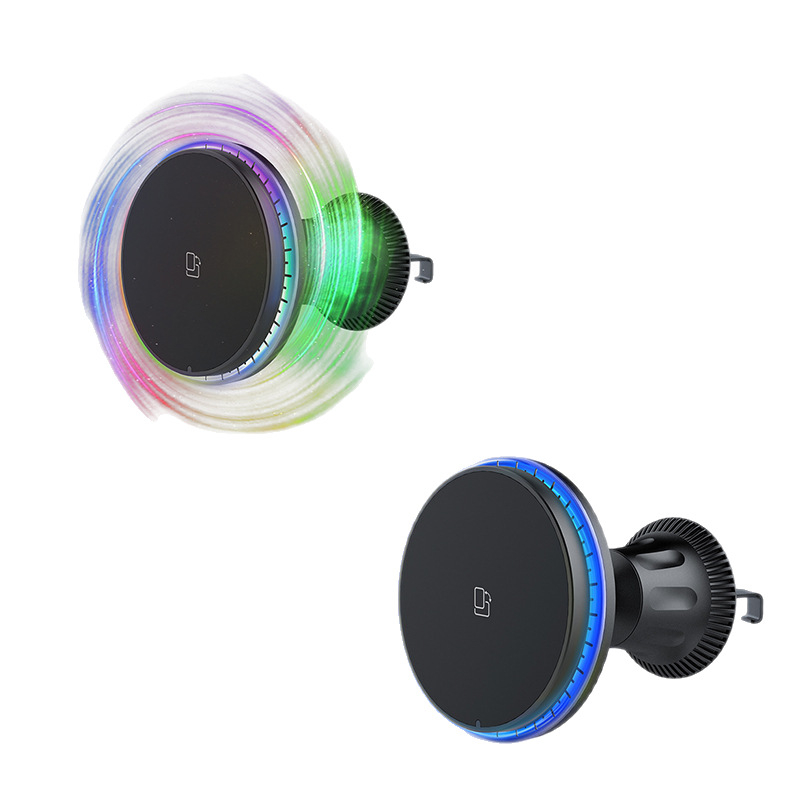 Încărcător auto wireless magnetic pentru Apple iPhone – Încărcare rapidă 15W, QC3.0, ieșire 9V2A