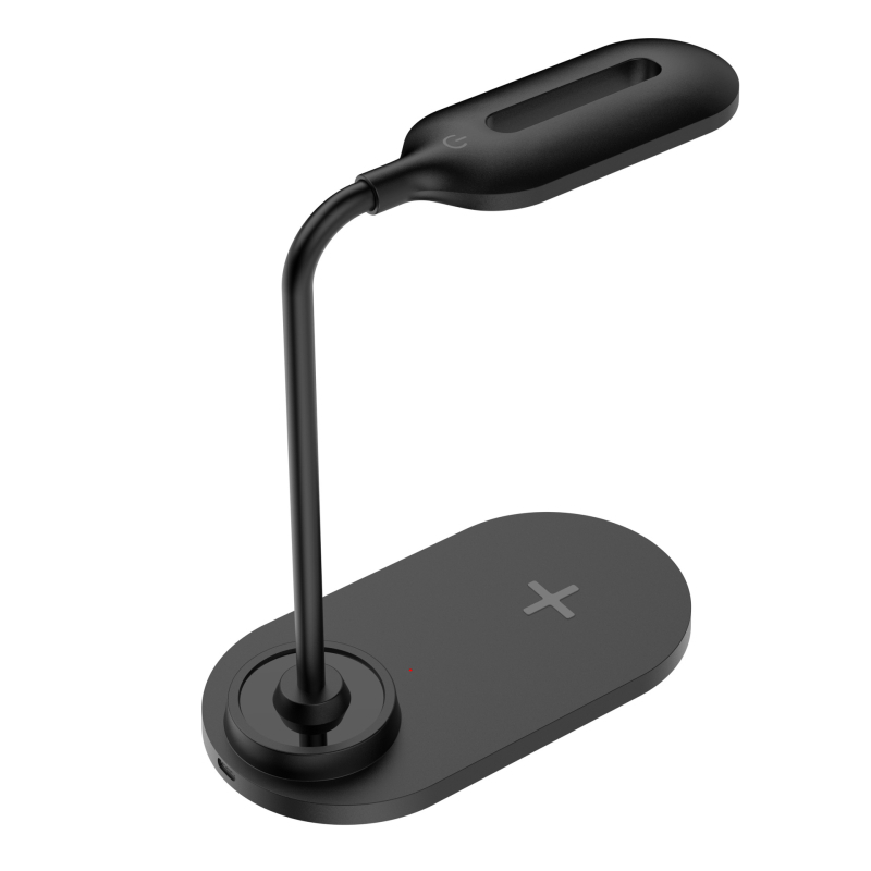 Asztali lámpa vezeték nélküli töltéssel, 10W kimenet, 1.67A, QC2.0, modell HT-510