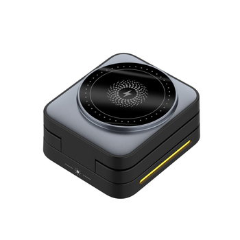 3-v-1 bezdrôtová stolná nabíjačka s držiakom pre Apple zariadenia — magnetické nabíjanie, rýchle nabíjanie QC3.0, 5W/7.5W/10W/15W, max 15W