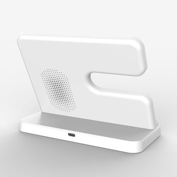 Asztali 3 az 1-ben vezeték nélküli töltőállvány telefonhoz, órához és fülhallgatóhoz – gyors töltés, max. 15W, tartomány 2.5–15W, QC3.0, 3A