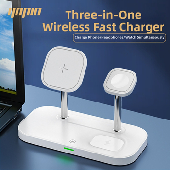 3 v 1 magnetický bezdrôtový nabíjač s 15W rýchlym nabíjaním pre iPhone, Apple Watch a AirPods