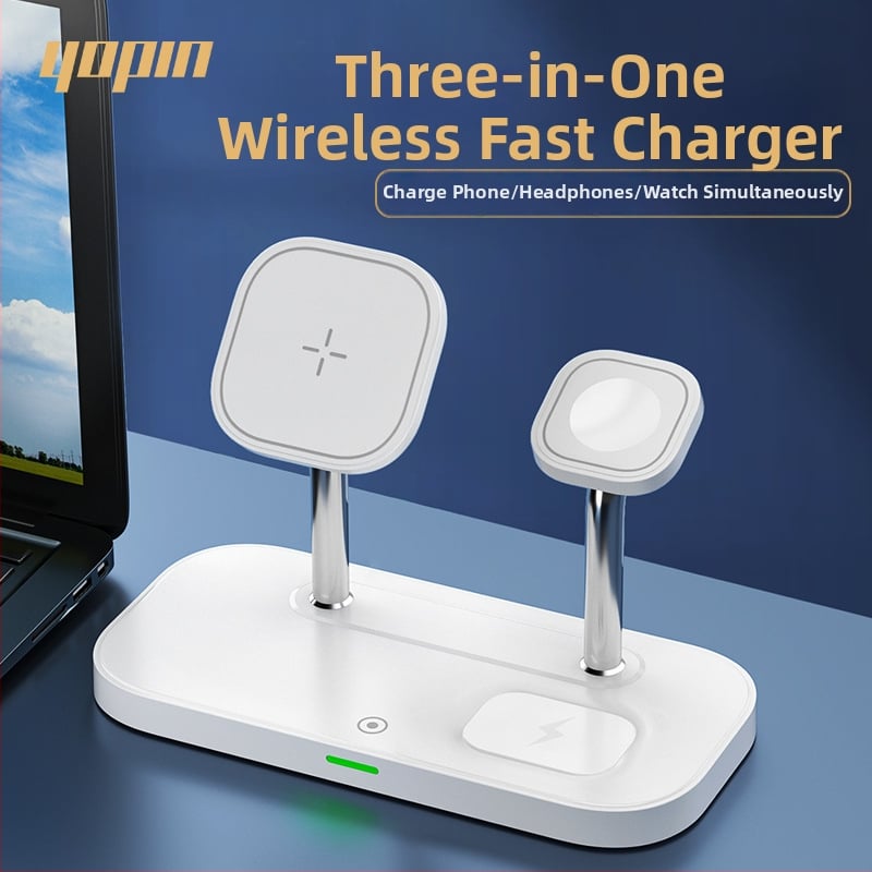 3 v 1 magnetický bezdrôtový nabíjač s 15W rýchlym nabíjaním pre iPhone, Apple Watch a AirPods