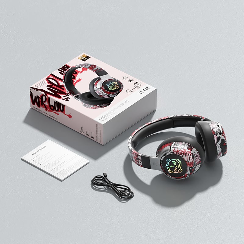 Bluetooth 5.4 játékfejhallgató, fejre rögzíthető, 10 m hatótávolság, sztereó, akkumulátor élettartama >8 óra