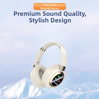 Bezdrôtový Bluetooth náhlavný set s displejom – pre kancelársku hudbu, dosah 10 m, Bluetooth 5.4, výdrž batérie viac než 8 hodín, stereo zvuk