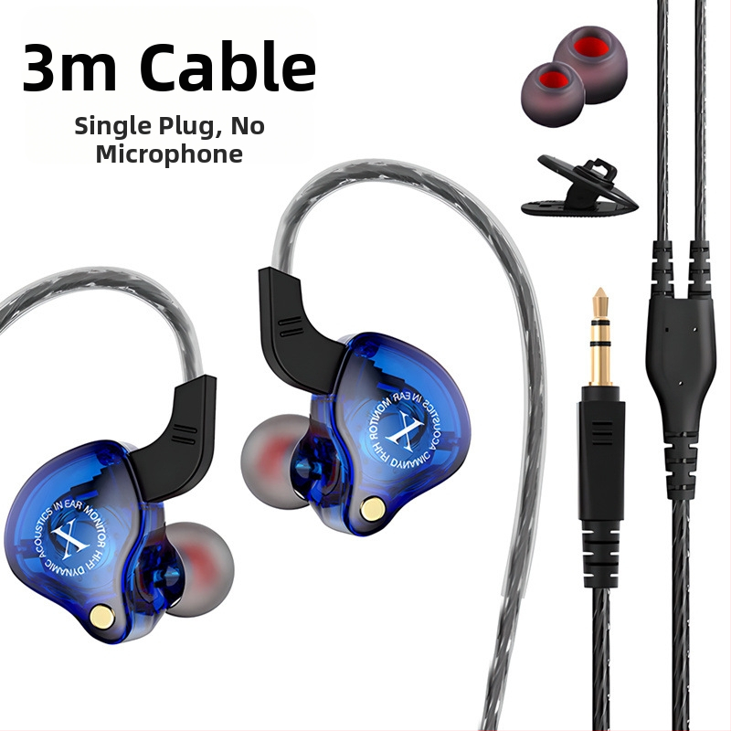 Drôtové slúchadlá pre monitorovanie pre streamery, vyhradený monitor do uší s počítačovou zvukovou kartou, 3,5 mm, 20–20000 Hz, 16 Ω