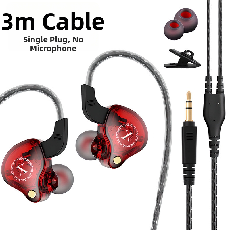 Drôtové slúchadlá pre monitorovanie pre streamery, vyhradený monitor do uší s počítačovou zvukovou kartou, 3,5 mm, 20–20000 Hz, 16 Ω