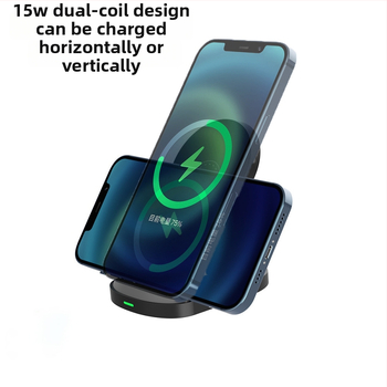 Vertikalni bežični punjač za iPhone s stolnim držačem i otvorima za hlađenje, 15W QC 3.0 brzo punjenje