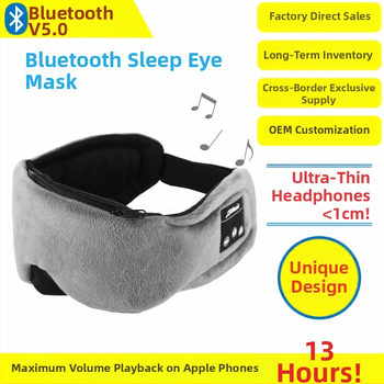 Bluetooth maska na spanie so zvukom — BT 5.0, dosah 20 m, výdrž >8 h, stereo