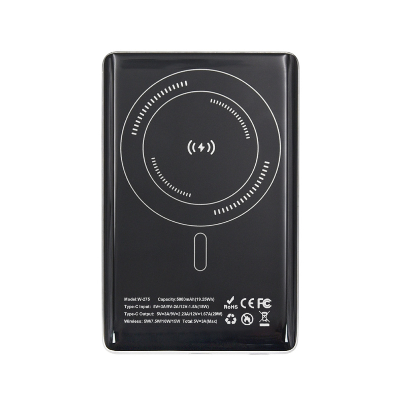 Bezdrôtová power banka 5000mAh s magnetickým MagSafe, bezdrôtové nabíjanie 15W, PD 20W rýchle nabíjanie, výstup 3A