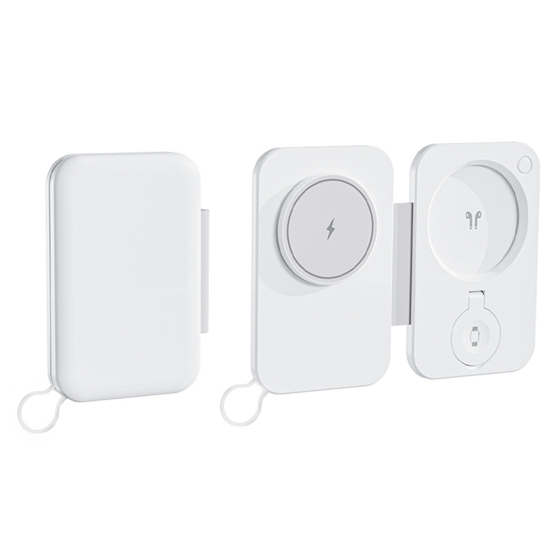 Magnetični sklopivi bežični punjač 3-u-1 za iPhone, Apple Watch i slušalice, 15W, QC 3.0, 3A