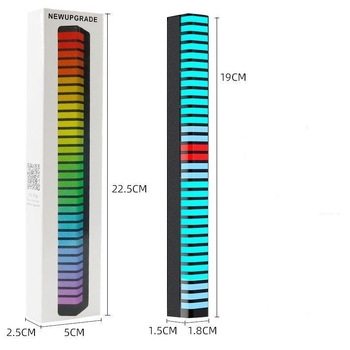 3D RGB skaņu aktivizēta gaisma, balsu vadība, spirālveida PVC vāciņš, Type-C uzlāde