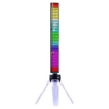 3D RGB skaņu aktivizēta gaisma, balsu vadība, spirālveida PVC vāciņš, Type-C uzlāde
