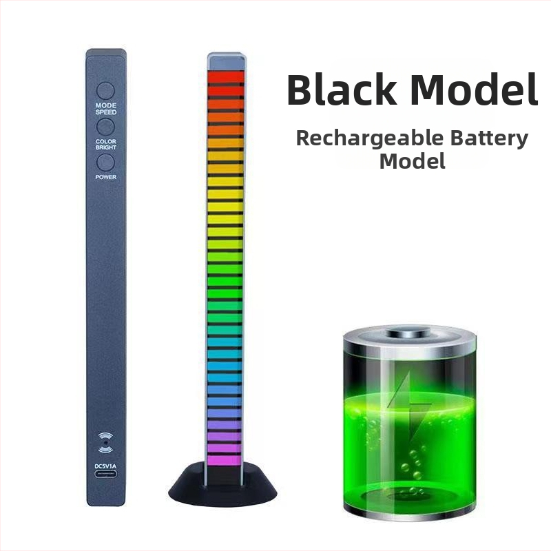 Rektangulāra RGB LED telpiskā gaisma ar balss vadību un mūzikas ritmu, USB barošana