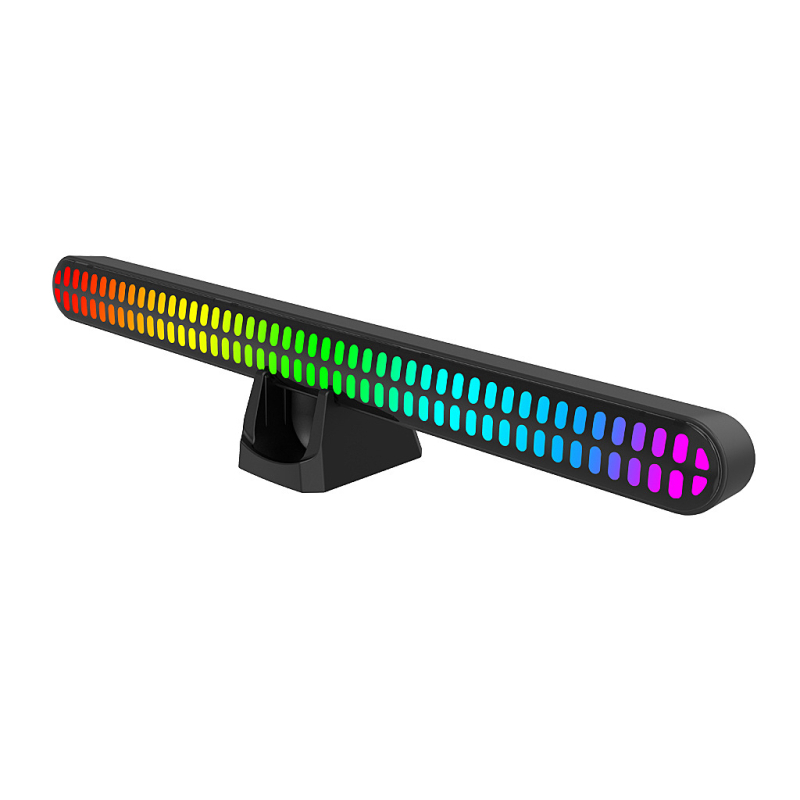 Ritmiska telpas gaisma ar skaņas reaģiju automašīnas iekšienē un darbvirsētā, vadība lietotnē, Type-C barošana, gudra gaisma