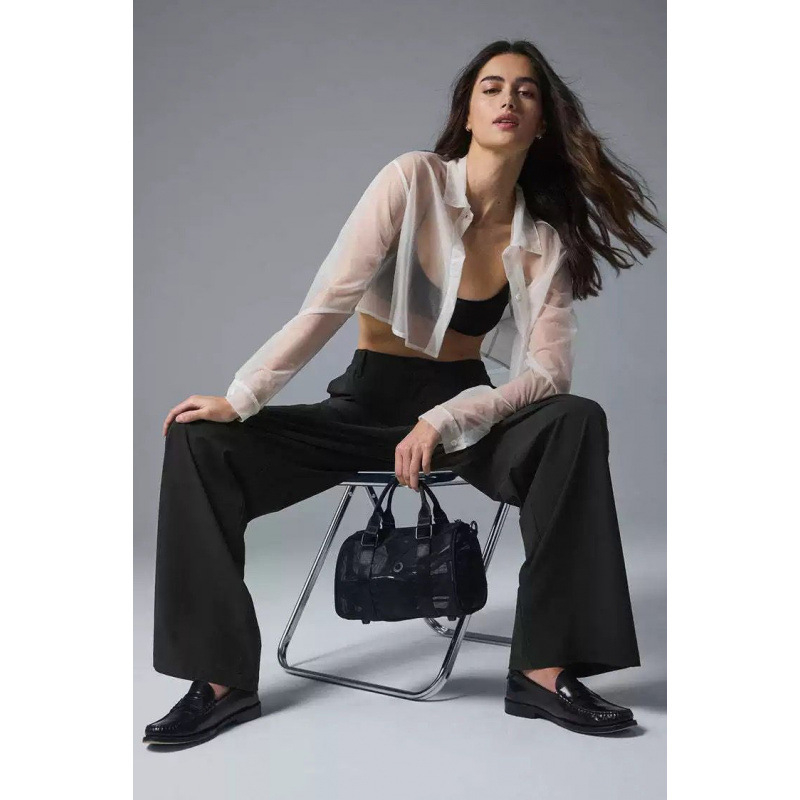 Átlátszó hálós utazótáska, 20–35L kapacitás, váll- és keresztpánttal, jóga, edzés és szabadtéri sportokhoz