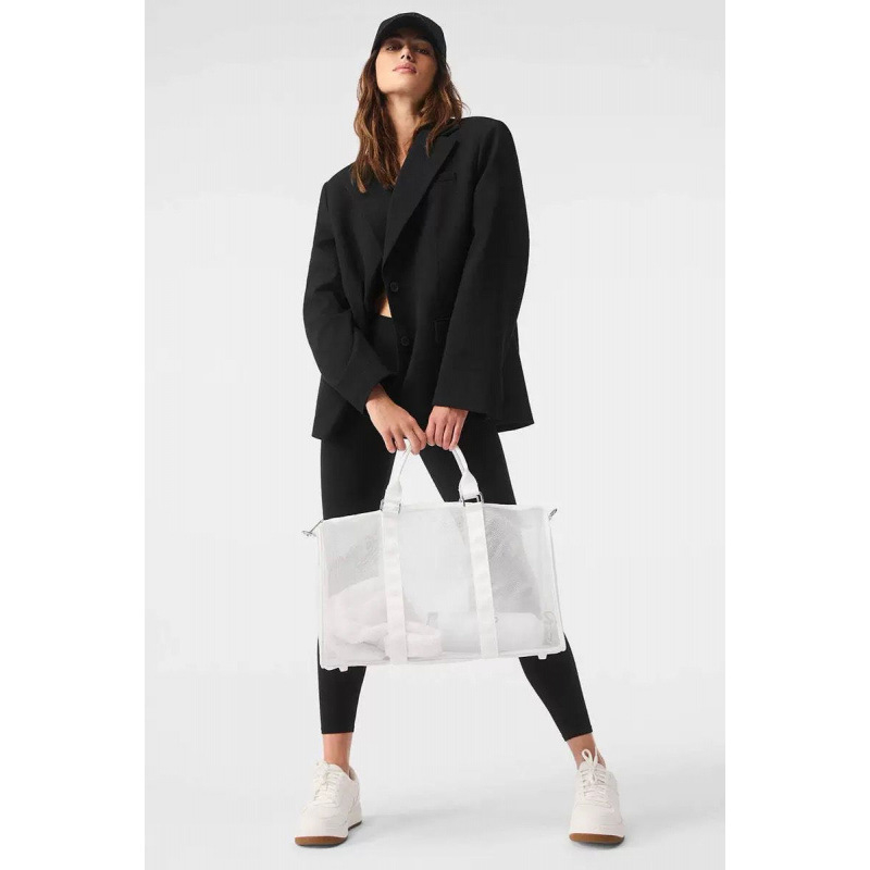 Átlátszó hálós utazótáska, 20–35L kapacitás, váll- és keresztpánttal, jóga, edzés és szabadtéri sportokhoz