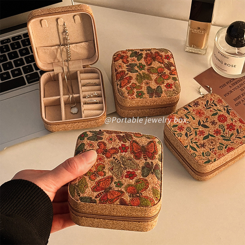 Lemon book G966000 Cutie pentru bijuterii – Lemn, Stil retro, Portabil, pentru cercei, inele și coliere