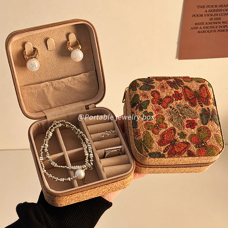 Lemon book G966000 Cutie pentru bijuterii – Lemn, Stil retro, Portabil, pentru cercei, inele și coliere