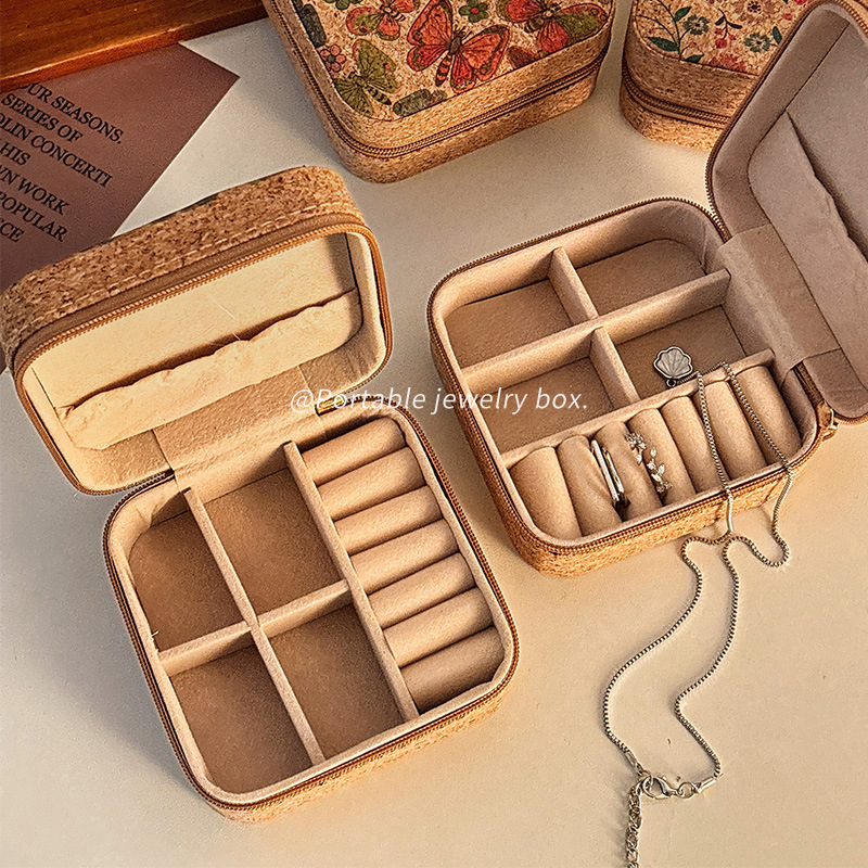 Lemon book G966000 Cutie pentru bijuterii – Lemn, Stil retro, Portabil, pentru cercei, inele și coliere