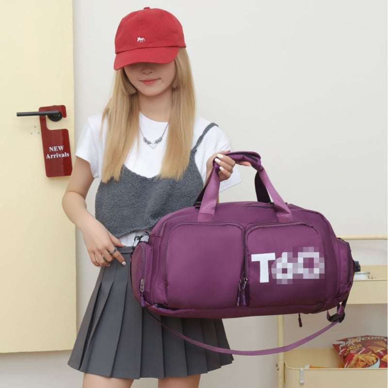 Torba za putovanje za jogu s odjeljivanjem mokro/suhi, proširivi kapacitet 36–55 L, vodootporna otporna tkanina, unisex, za outdoor sportove, torba preko ramena.
