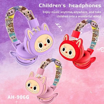 AH-906G Παιδικά Bluetooth Ακουστικά – Καρτούν σχέδιο, Αναδιπλώσιμα, τύπος με ιμάντα κεφαλής; Bluetooth 5.0, φωνητικός έλεγχος, υποστήριξη μουσικής, μπαταρία 4–8 ώρες